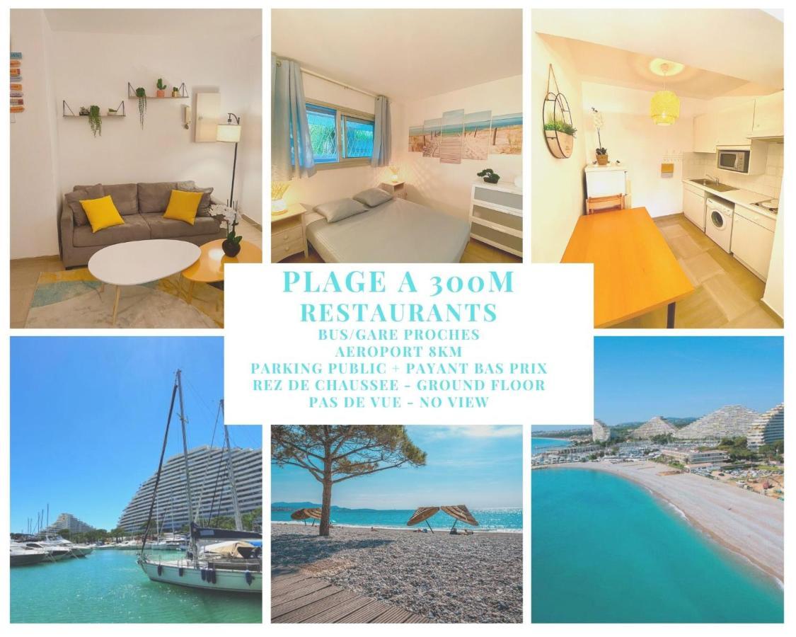 Superbe Appartement A 300M De La Plage, Rdc - Fame Marina Baie Des Anges วิลล์เนิฟ-ลูเบ ภายนอก รูปภาพ